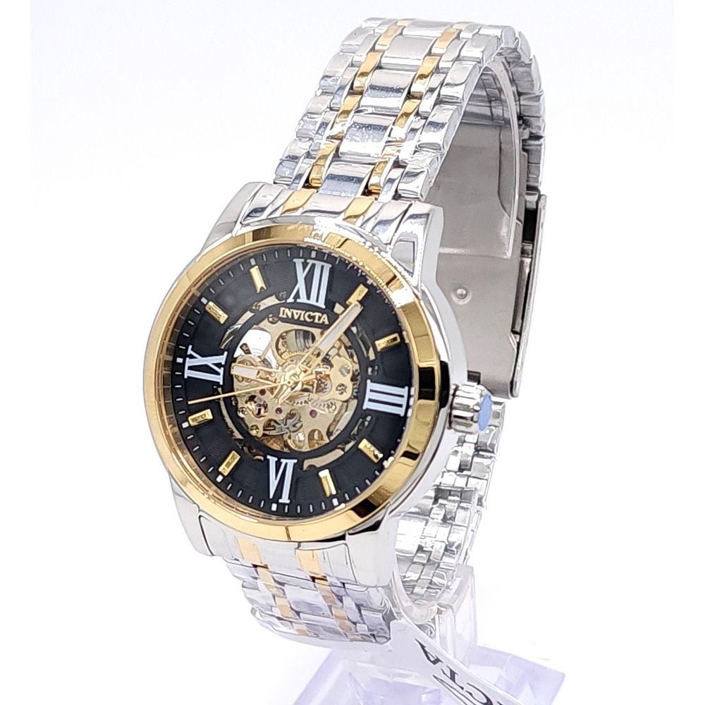 Invicta Objet D'Art 69131 Automatic Skeleton Two Tone Watch NWT